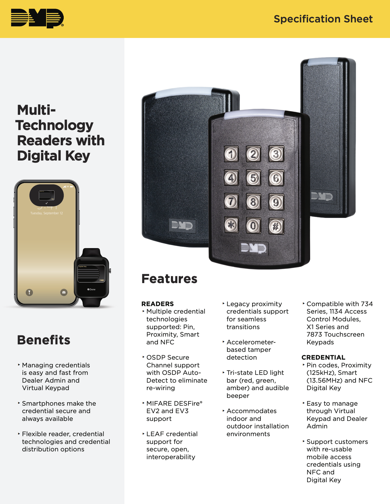 Multi-Technology Readers with Digital Key LT-2935 | DMP.com