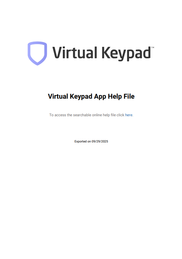 Virtual Keypad App Help File | DMP.com